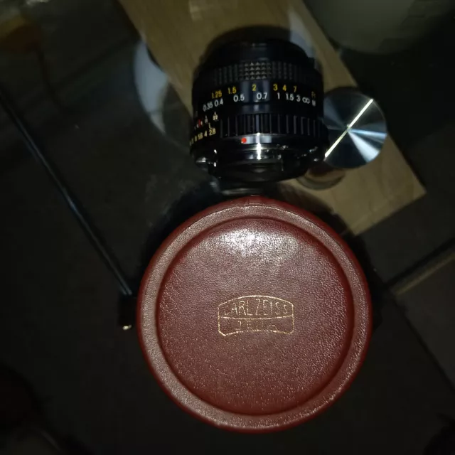 carl zeiss jena lens in leather case