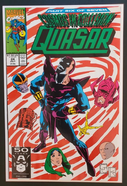 Quasar 24 Marvel Comics 1991 1St App Infinity- Eternity's Twin **Gemini Mailer**