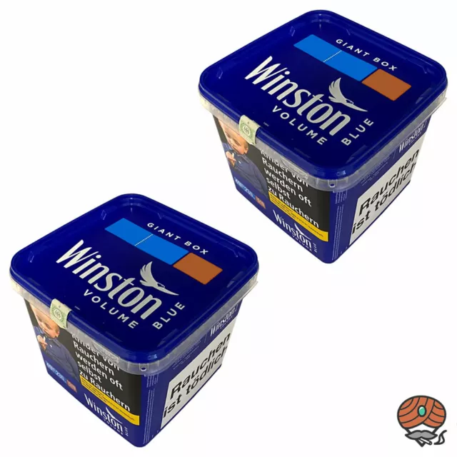 2x Winston Blue / Blau Volumentabak Giant Box à 195g