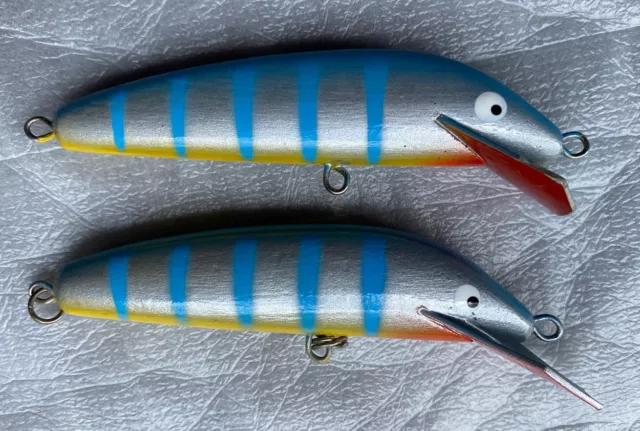 VINTAGE COLLECTABLE TIMBER Henry Hall Barra King Matched Pair Of Fishing  Lures $45.00 - PicClick AU