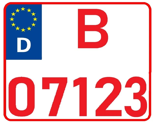 SchildEVO Motorrad Kennzeichen 260x200mm - Amtliches Nummernschild Made In Germany