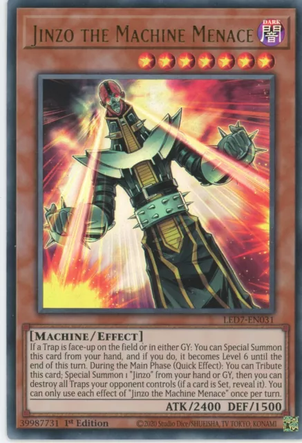 Yugioh Jinzo the Machine Menace LED7-EN031 Ultra selten NM