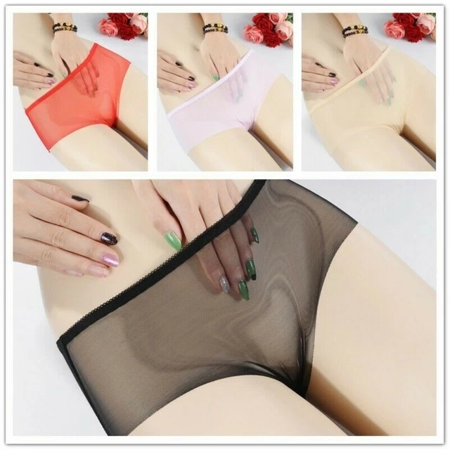 Lot De 3 Slips Femme En Maille Transparente Noir - Taille Petit, Lingerie Sexy - Neuf Avec étiquettes