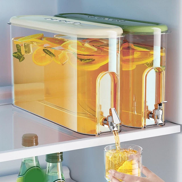Pichet D'Eau 2,1L Sans BPA Pour Réfrigérateur - Pot à Eau Rouge En Plastique Robuste Avec Graduation Intégrée, Idéal Pour Lait, Café Et Boissons Chaudes