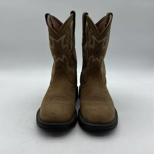 ARIAT DUSTED BROWN Tracey Pull On Western Cowgirl Work Boots Size 8.5 ...