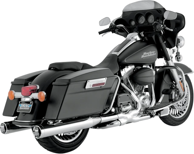 Vance & Hines Monster Round Slip-Ons Chrome with Chrome Tips 16773