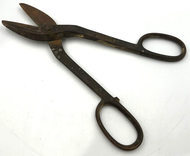 Cisailles à Tôle Vintage Bergman Buffalo USA 12 Pouces - Acier Forgé - Occasion En Bon état