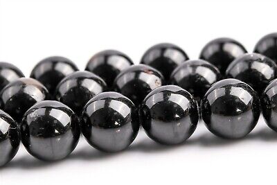 Natural Black Tourmaline Beads Grade A+ Round Gemstone Loose Beads 6/8/10MM