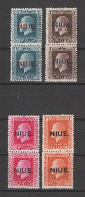 NIUE 1911 SG 28b/31b MNH Cat £119