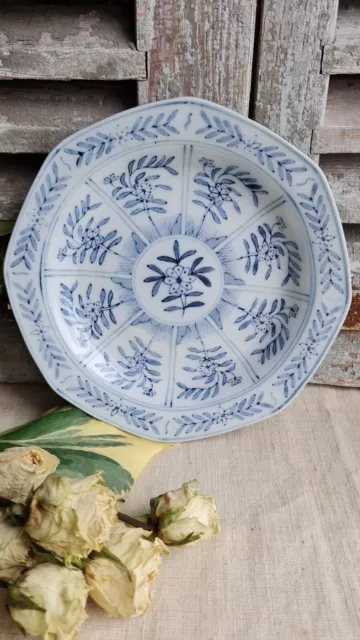 Ancienne Assiette Porcelaine Nian Yuan Zhi Xi Asiatique