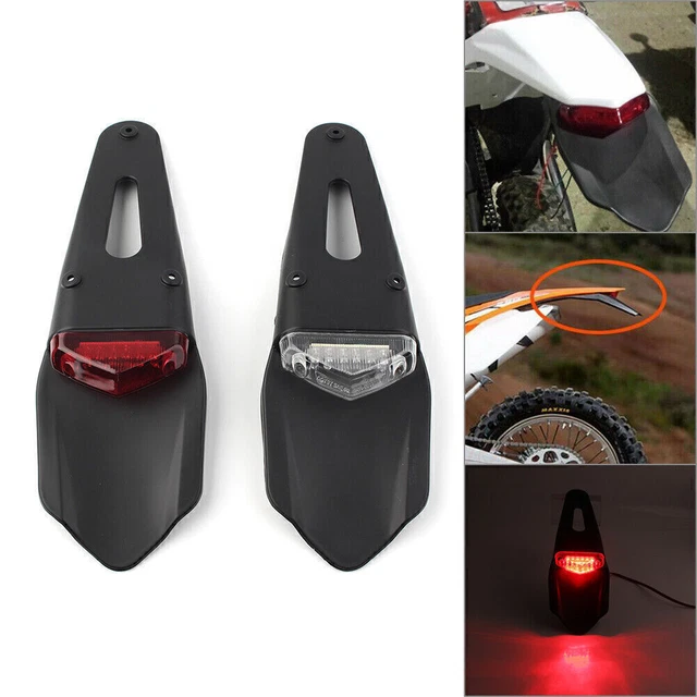 Motor Tail Light Turn Signal Dirt Bike Fender LED Universal For Enduro Off-Road