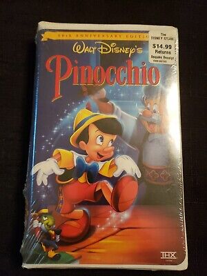 1999 Walt Disneys Pinocchio Classic 60th Anniversary New Sealed VHS Movie