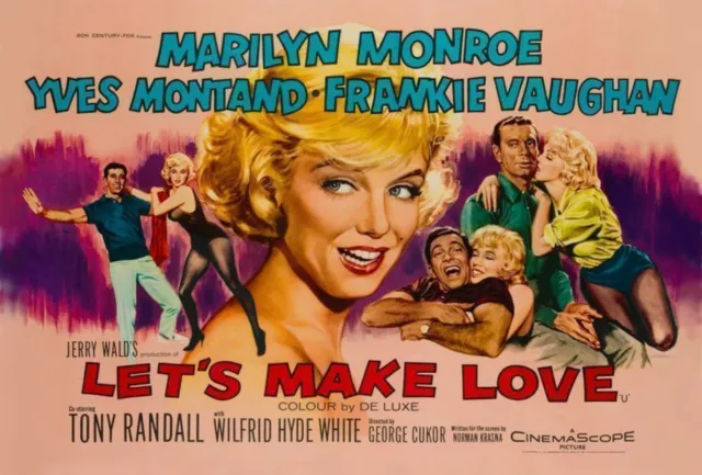 Marilyn Monroe  Let's Make Love  - A4 Repro Vintage Film Poster Print