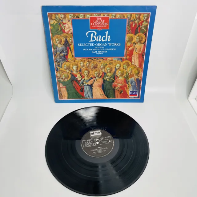 Bach Selected Organ Works LP Decca 411 003 Karl Richter Record Vinyl Great Compo