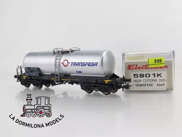 JM398 H0 =DC ELECTROTRAIN 5801K STAINLESS TANK WAGON. 61m3 TRANSFESA RENFE - original packaging