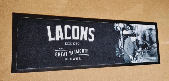 Lacons Great Yarmouth Brewery Rubber Backed Bar Pub Runner Mat Brand New