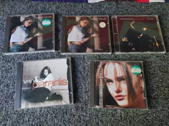 Vanessa Paradis 5 x CD Albums M&J (Orig 1st UK), M&J (French), Live, Variations