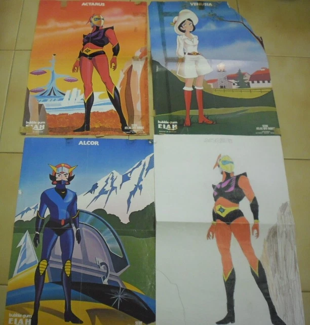 ATLAS UFO ROBOT GOLDRAKE-3 x POSTER 1978 BUBBLE GUM ELAH VENUSIA ...