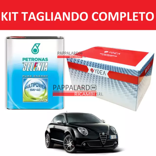KIT FILTRI TAGLIANDO + Olio Selenia + Filtro Gpl Alfa Romeo Mito