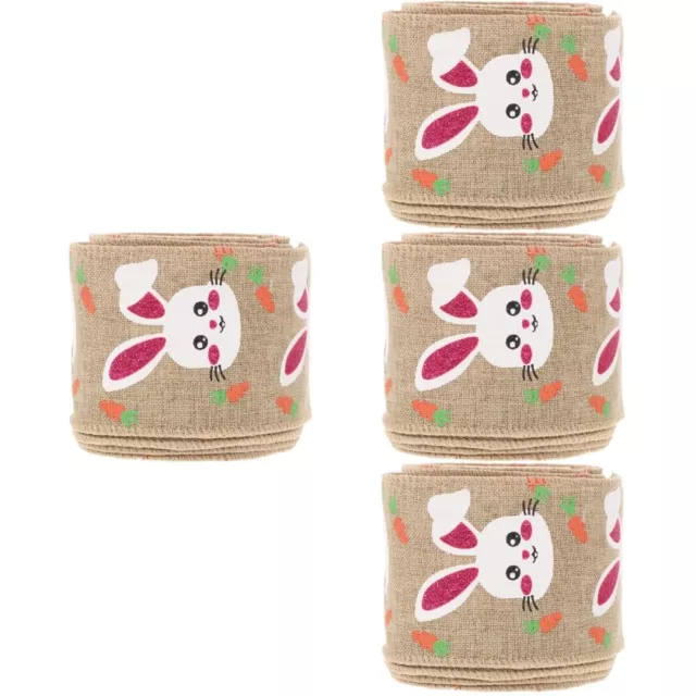 4 Rolls Ribbon Decoration Christmas Present Easter Decorate