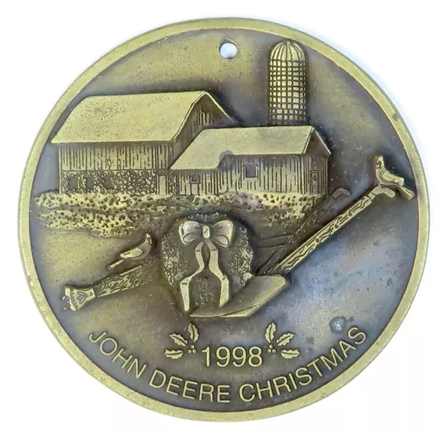 JOHN DEERE Brass Christmas Ornament Limited 1998