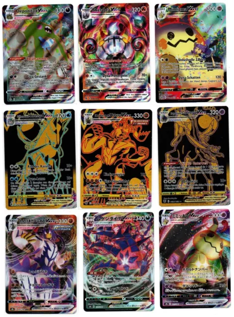 Schede Pokemon Vmax Collezione, Originale, Tedesco, Wulaosu Oro , Riffex Shiny