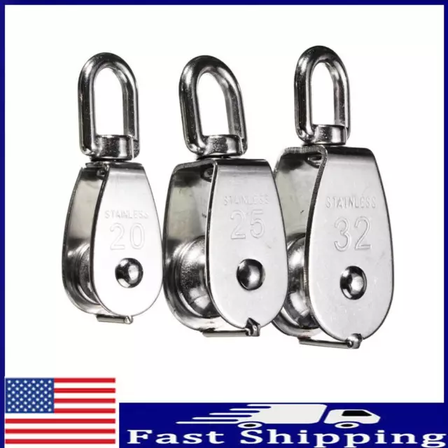 Metal Single Wheel Swivel Lifting Rope Pulley Lifting Wheel Load Bearing Tools