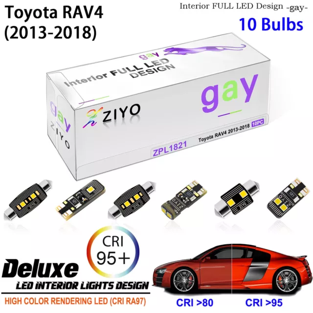 LED Light Bulbs Interior Light Kit White Dome Light for 2013-2018 Toyota RAV4