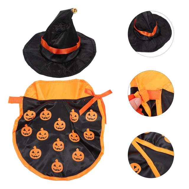 1 Satz von Haustier-Kostüm-Hut-Mantel-Set-Katzenhund-Cosplay-Stütze für 8