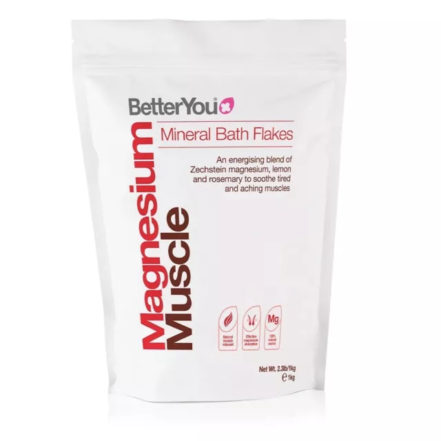 BetterYou Magnesio Muscolo Bagno Fiocchi 1000g