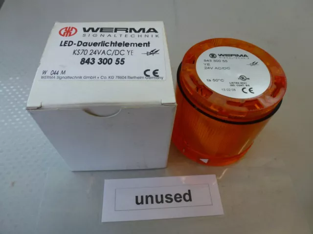 Werma KS70 24VAC/DC YE ID 843 300 55 unbenutzt in OVP