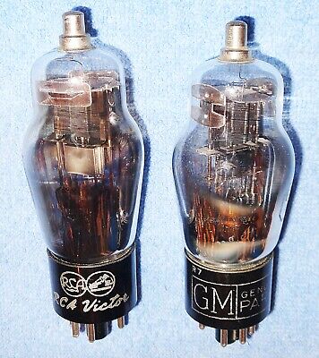 2 Type 6R7-G Vacuum Tubes - 1940's AVC Detector Amplifiers for Vintage Radios