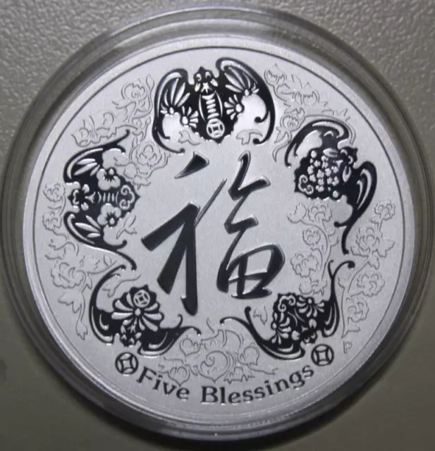 Australia 1 dollaro 2016 argento 1 oz #F5667 ST-BU ""Five Blessings"" solo 10.000