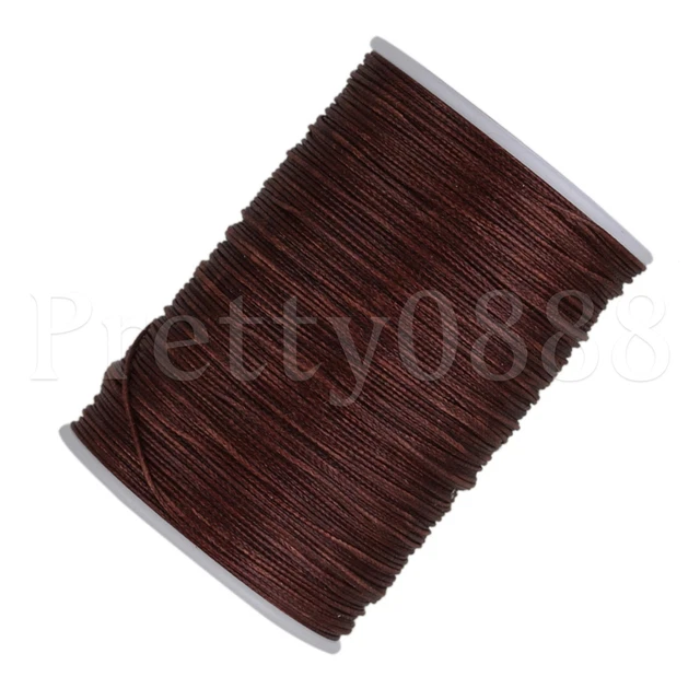 10 Sets Waxed Polyester Thread Necklace Cord 0.5mm Brown Craft Round Thread Wire