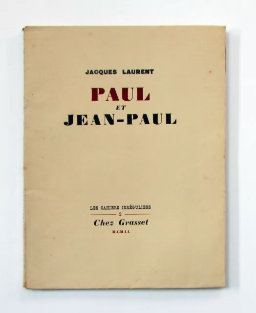 Jacques Laurent, Paul et Jean-Paul, 1951