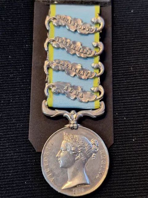 Victorian Crimea Campaign Medal 1854 4 Clasps J Anderson Scots Fusilier...