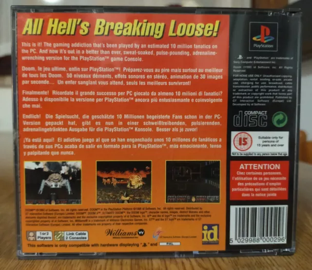 Ps1 Giochi Usati Lotto Stock Doom Black Label Big Box 2