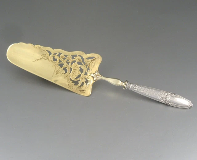 Antique French Sterling Silver Clad Pie Server, Neoclassic, Brosse & Cie, ca1920