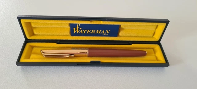 Stylo Plume Waterman En Or Plaqué Or Et Parure - Plume En Or 18K - Boîte Date 1959 - Occasion