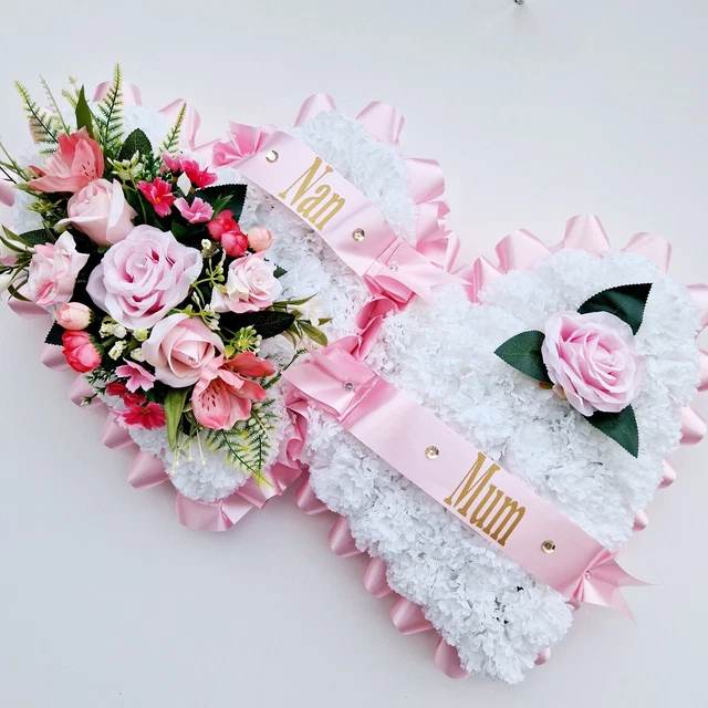 Large Artificial Silk Gypsophila Heart / Artificial Funeral Flowers