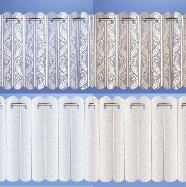 LACE NET VOILE Louvre Vertical Pleated Window Blind Panel Curtain Cream