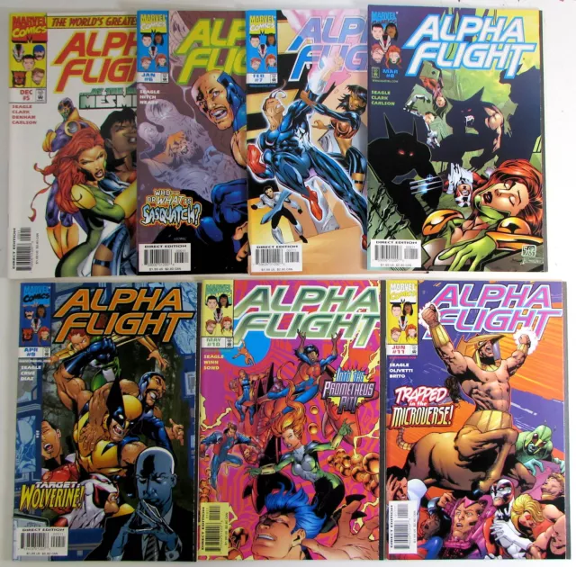 Alpha Flight Lot of 7 #5,6,7,8,9,10,11 Marvel (1997) 2nd Series 1st Print Comics