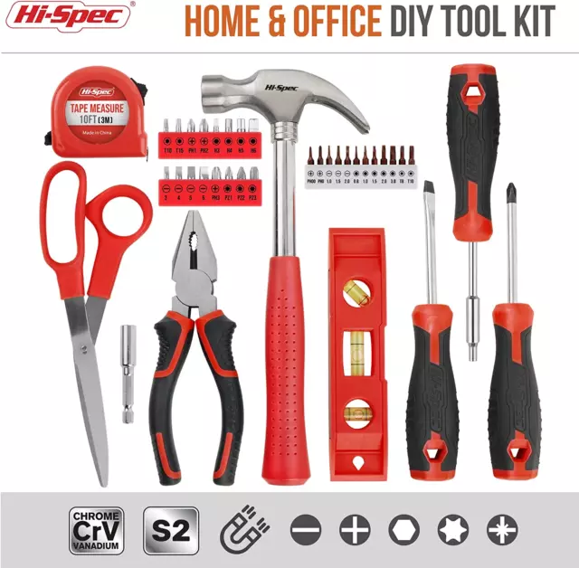 Boîte À Outils Complète Rouge 42 Pièces - Kit D'Outils Complets 3