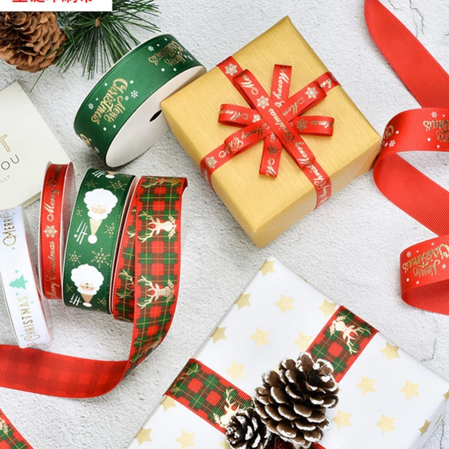 2x Partei Dekorative Bänder Weihnachten Geschenk Paket Band Weihnachten Band 12