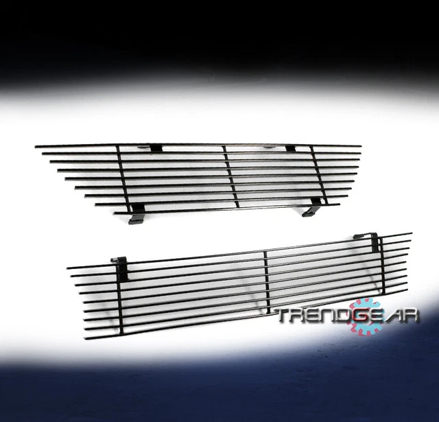 99-04 Ford Mustang Saleen Upper + Bumper Billet Grille Grill Black Powder Coated