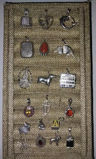 Vintage STERLING Silver 925 PENDANT Charms Jewelry LOT - 45 Grams 🌟 Variety