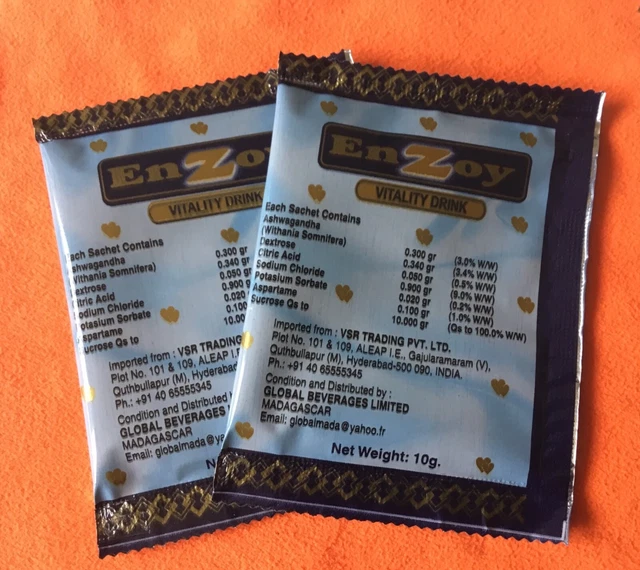 _ ENZOY 2 sachets 10gr ENERGY DRINK APHRODISIAQUE