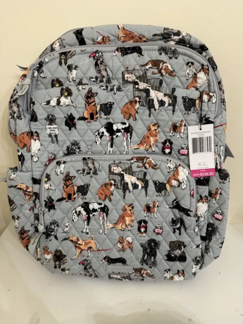 Vera Bradley Dog Show Essential Large Backpack Bag Exact New