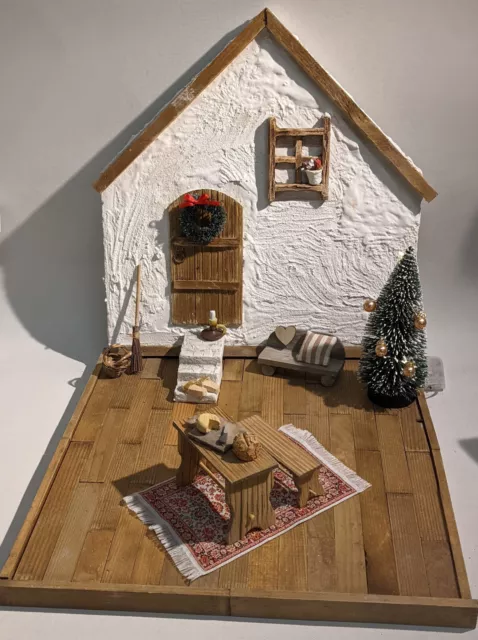 Wichtelhaus *bezaubernd* m. 14 tlg. Zubehör Miniatur  Wichteltüre  Weihnachten