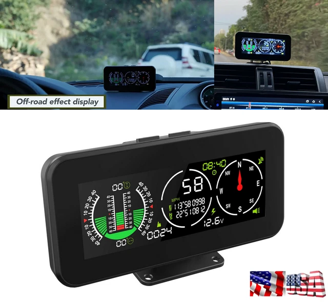 USA Car Gps Digital Inclinometer Compass Slope Meter Level Hud Gauge Speedometer USA Car Gps Digital Inclinometer Compass Slope Meter Level Hud Gauge Speedometer